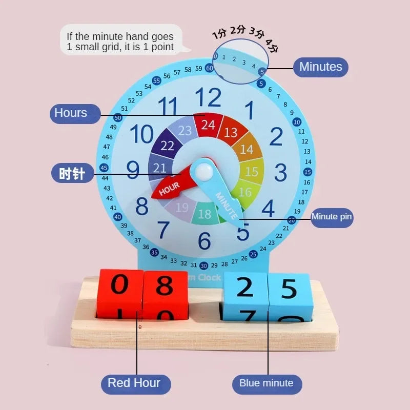 TimeSmart Montessori Clock – Early Learning Toy for Kids