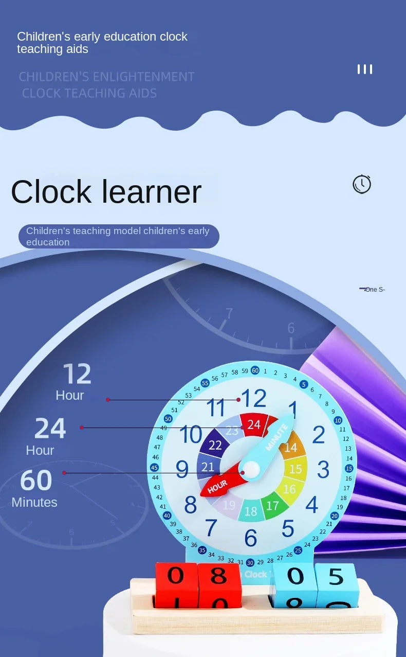 TimeSmart Montessori Clock – Early Learning Toy for Kids