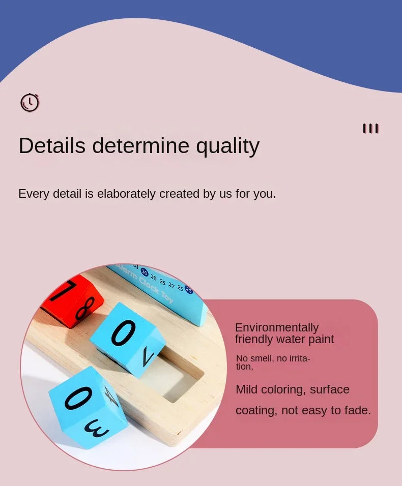 TimeSmart Montessori Clock – Early Learning Toy for Kids