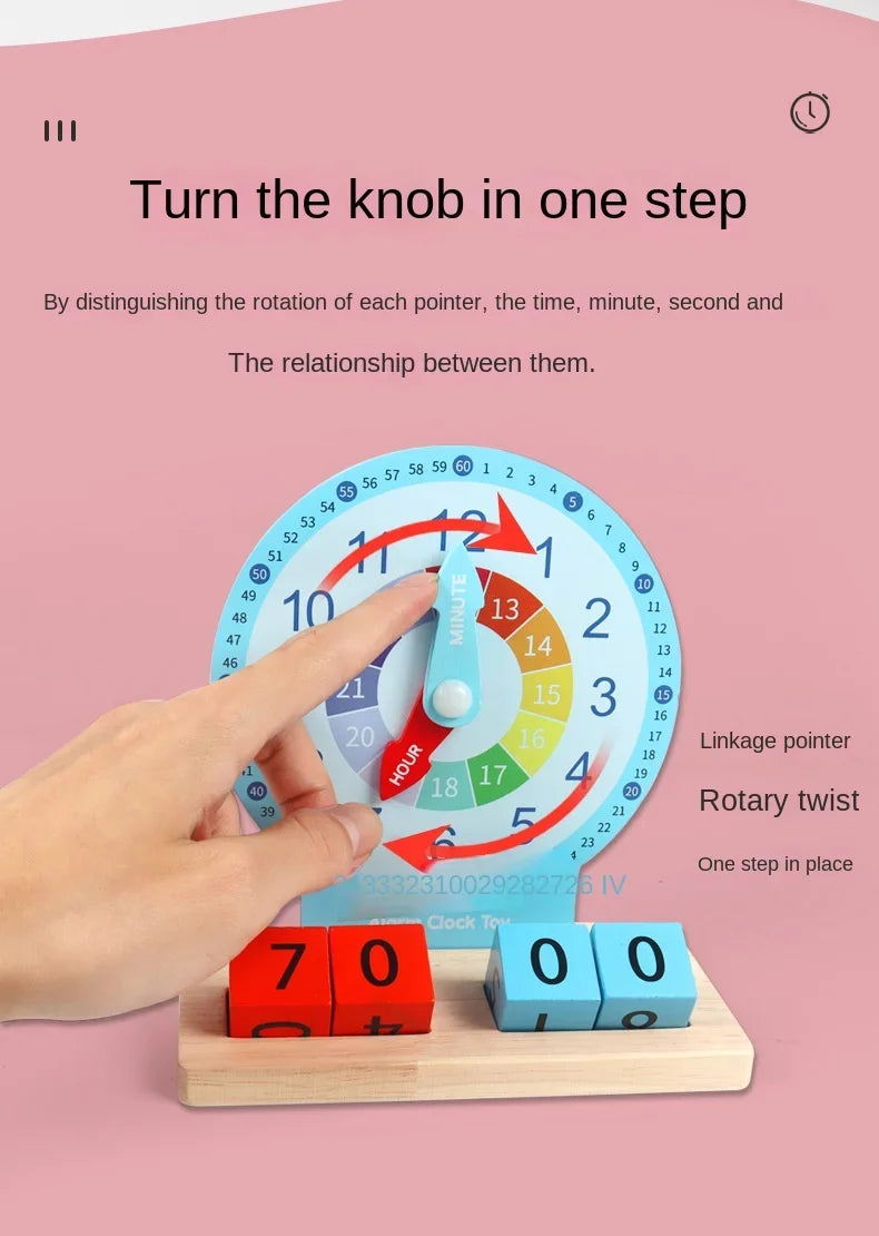 TimeSmart Montessori Clock – Early Learning Toy for Kids