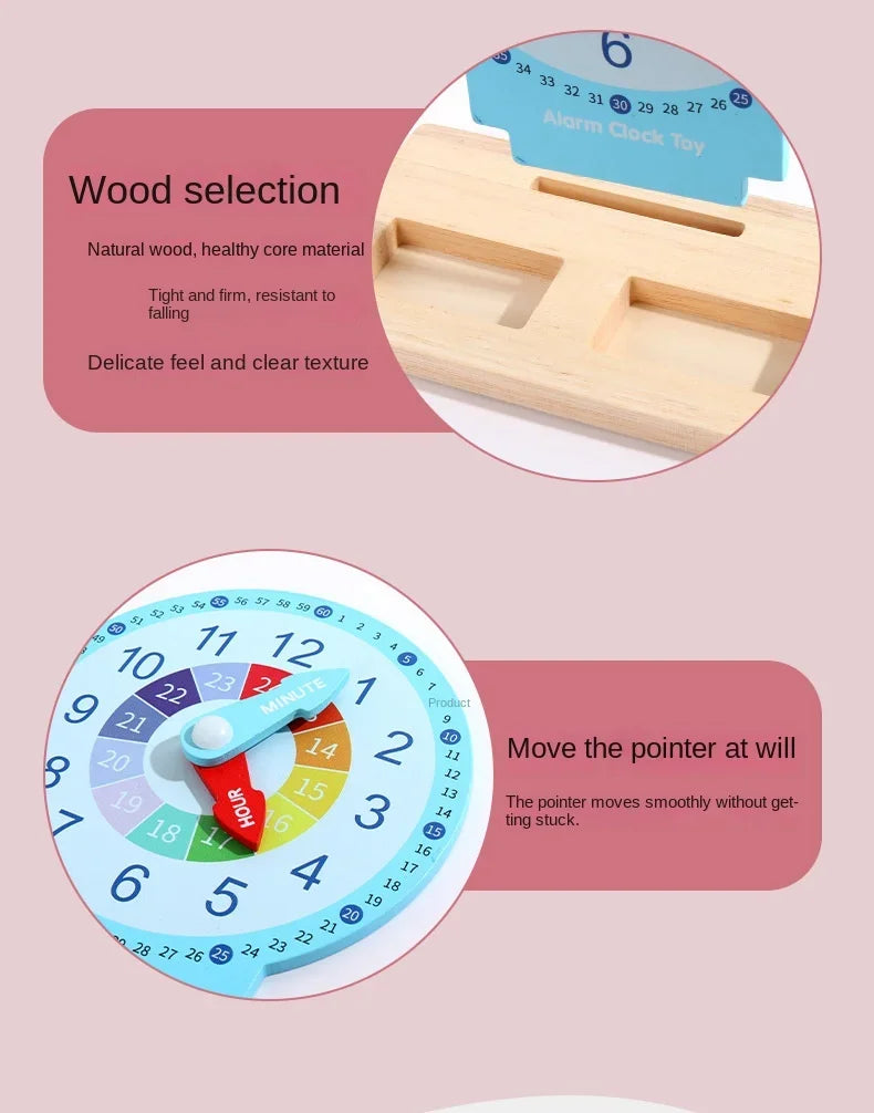 TimeSmart Montessori Clock – Early Learning Toy for Kids