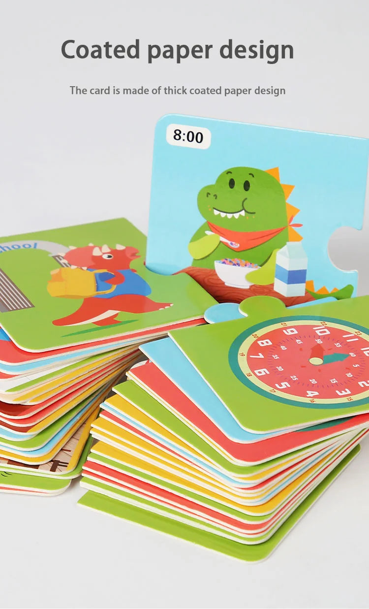 Timely Tots Wooden Learning Clock – Educational Puzzle for Kids