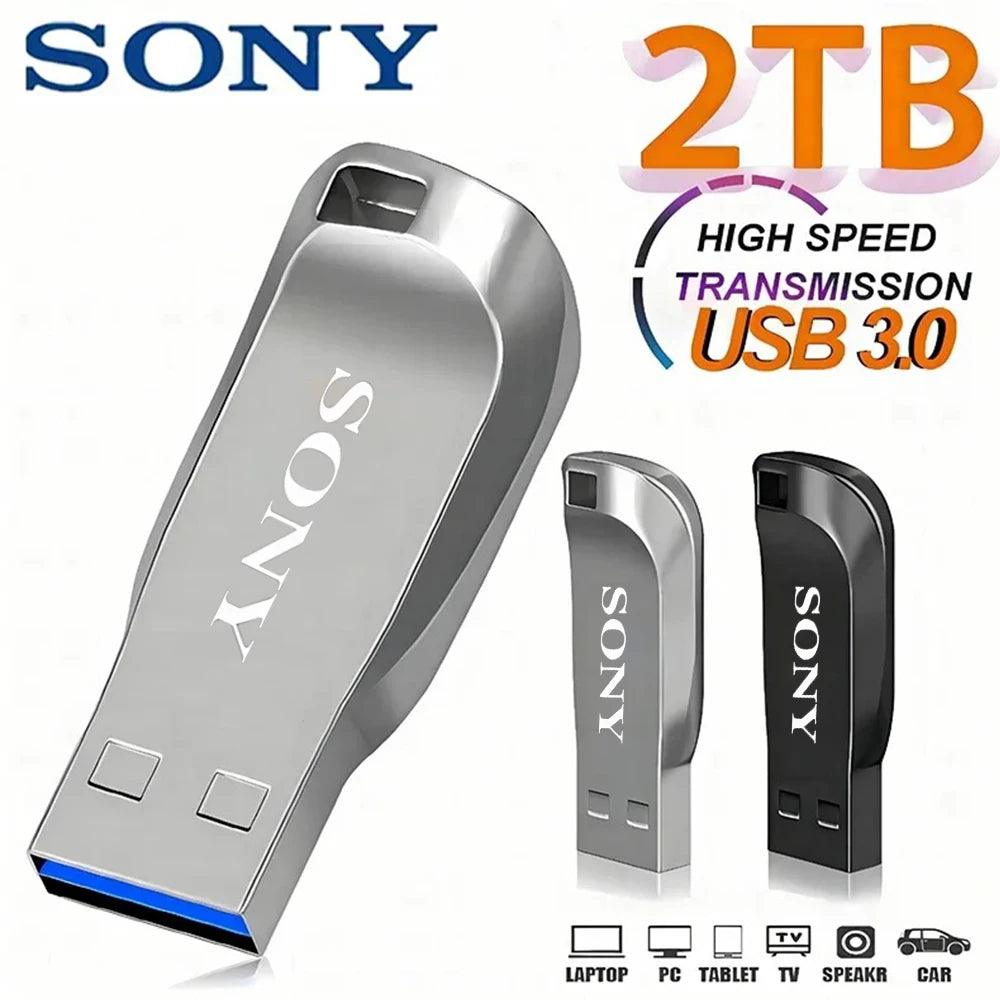 SONY 2TB USB 3.0 Pen Drive 1TB 512GB High Speed Transfer Metal SSD Pendrive Cle Portable U Disk Flash Drive Memoria Stick