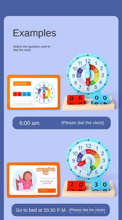 TimeSmart Montessori Clock – Early Learning Toy for Kids