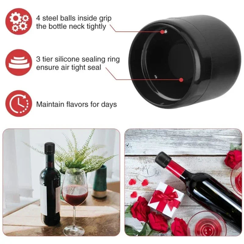 Vacuum Wine Bottle Stopper – Premium Silicone Sealing Solution for Longer Freshness