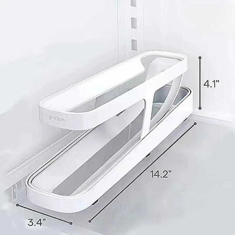 Automatic Scrolling Egg Rack Holder Storage Organizer Rolldown Refrigerator Egg Dispenser Box Egg Basket Container for Kitchen