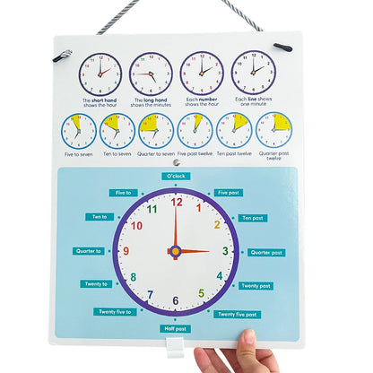 Montessori Dry-Erase Learning Clock – Interactive Time Teaching Aid for Kids