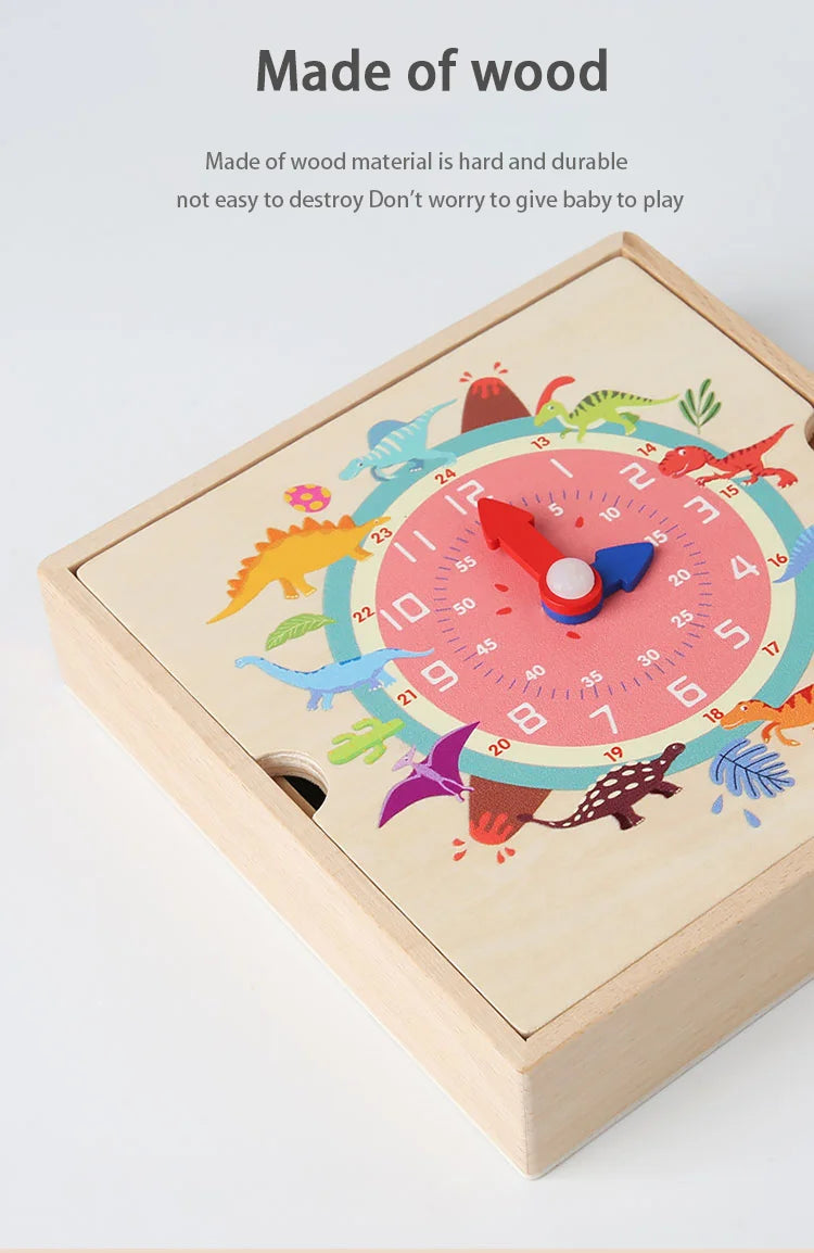 Timely Tots Wooden Learning Clock – Educational Puzzle for Kids