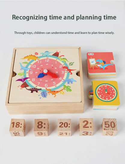 Timely Tots Wooden Learning Clock – Educational Puzzle for Kids