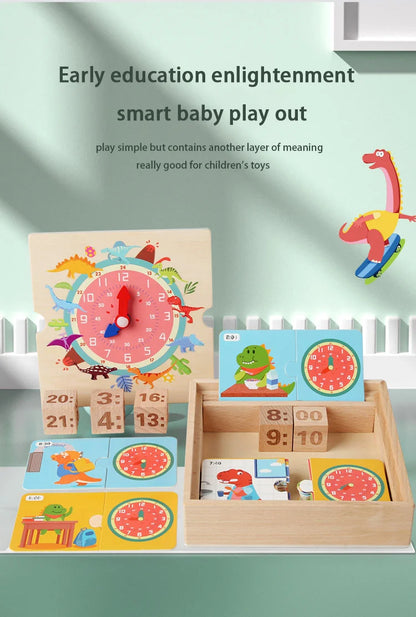 Timely Tots Wooden Learning Clock – Educational Puzzle for Kids