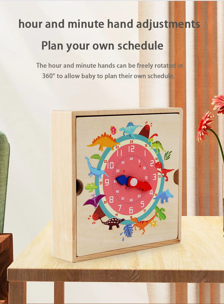 Timely Tots Wooden Learning Clock – Educational Puzzle for Kids