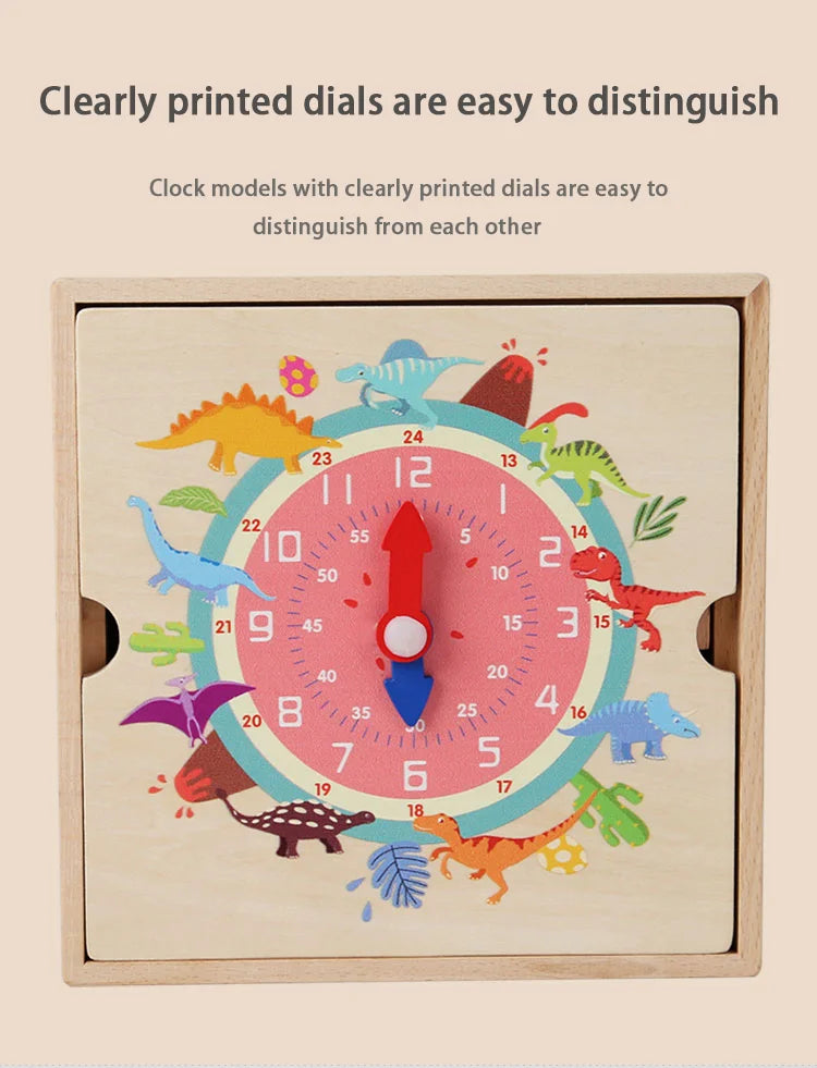 Timely Tots Wooden Learning Clock – Educational Puzzle for Kids