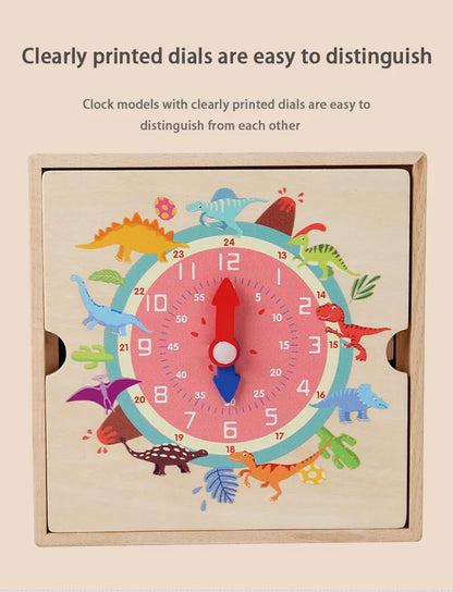 Timely Tots Wooden Learning Clock – Educational Puzzle for Kids